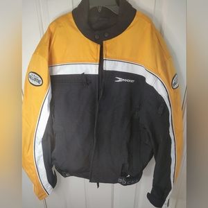 Joe Rocket Ballistic Series Padded Motorcycle Jacket Yellow & Black Mens Size XL